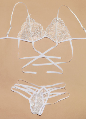 Белый демисезонный сексуальный соблазнительный эротический комплект – эротическое бельё Langsha