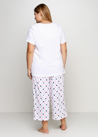 Белая всесезон пижама (футболка, брюки) Simply Basic