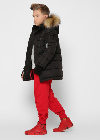 Черная зимняя пуховая зимняя куртка для мальчика X-Woyz