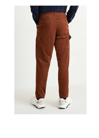 Коричневые кэжуал демисезонные карго брюки C&A