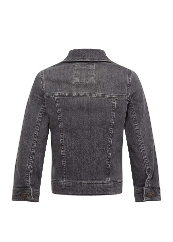Пиджак DeFacto однотонный серый джинсовый хлопок