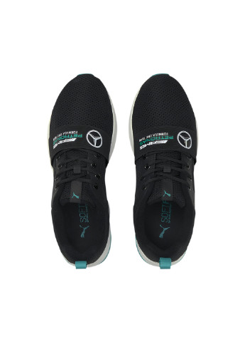 Чорні всесезон кросівки mercedes f1 wired run motorsport shoes Puma