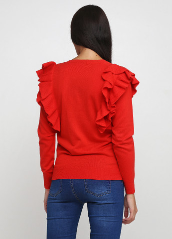 Червоний демісезонний пуловер пуловер By Very