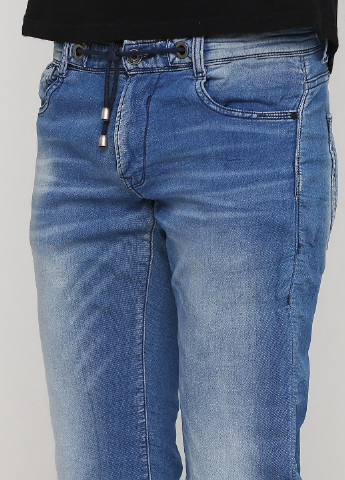 Голубые демисезонные прямые джинсы Le Temps des Cerises