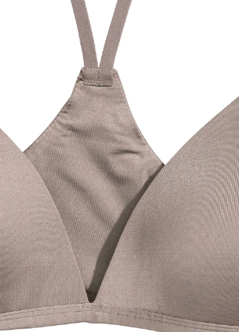 Темно-бежевый бюстгальтер H&M без косточек полиамид