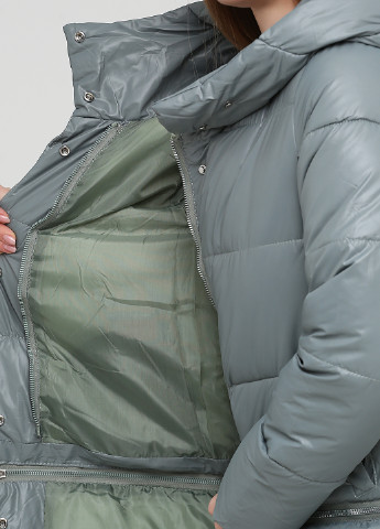 Сіро-зелена зимня куртка Q.X.Q.YU