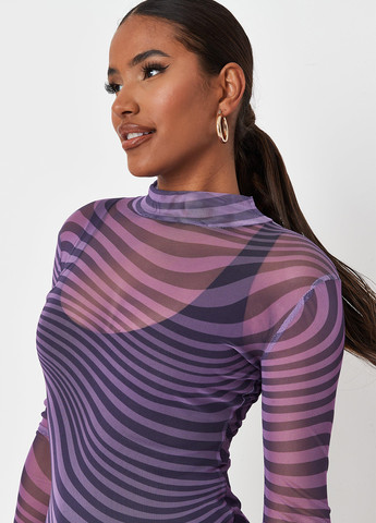 Фиолетовое кэжуал платье Missguided зебра