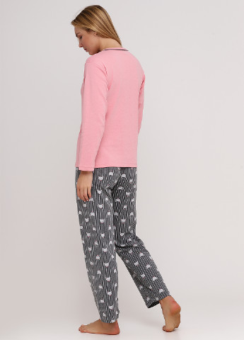 Персиковая всесезон пижама (лонгслив, брюки) лонгслив + брюки Glisa
