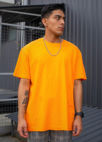 Оранжевая оверсайз футболка great Without