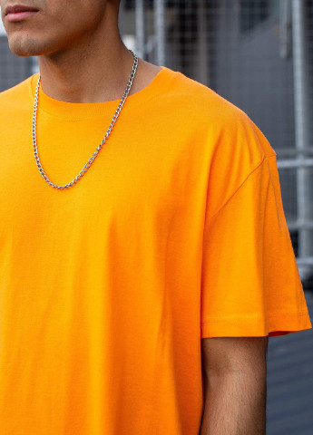 Оранжевая оверсайз футболка great Without