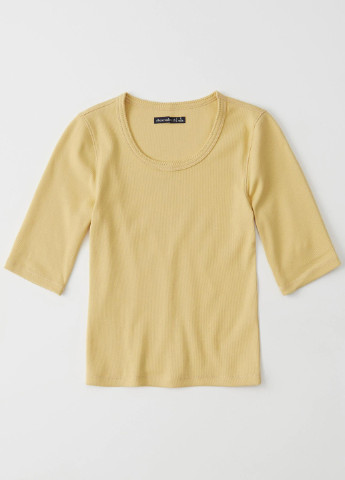 Желтая демисезон футболка Abercrombie & Fitch