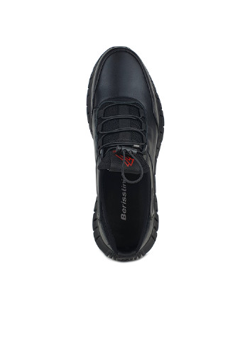 Чоловічі туфлі з натуральної шкіри чорні на гумці-шнурівці Cosottinni туфли (252453299)