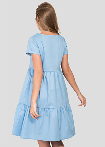 Голубое кэжуал платье Bessa однотонное