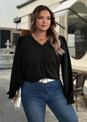 Чёрная блуза SHEIN