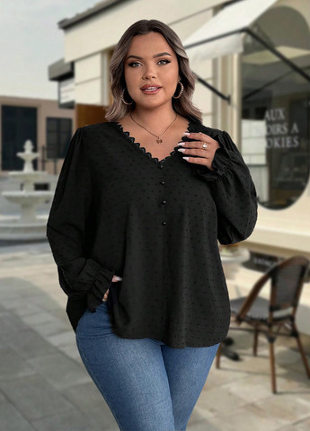 Чёрная блуза SHEIN