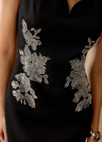 Черное вечернее платье SHEIN однотонное