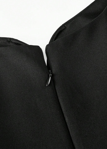 Черное вечернее платье SHEIN однотонное