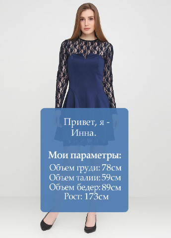Синя кежуал сукня Sassofono однотонна