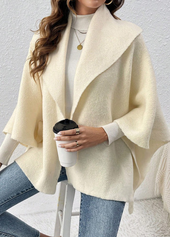 Кремовый зимний кардиган SHEIN