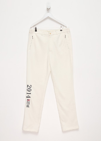 Белые кэжуал демисезонные зауженные брюки Ralph Lauren
