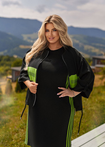 Лайм демісезонний комплект (вітровка, сукня) No Brand