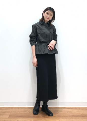 Черная кэжуал, офисная однотонная юбка Uniqlo карандаш