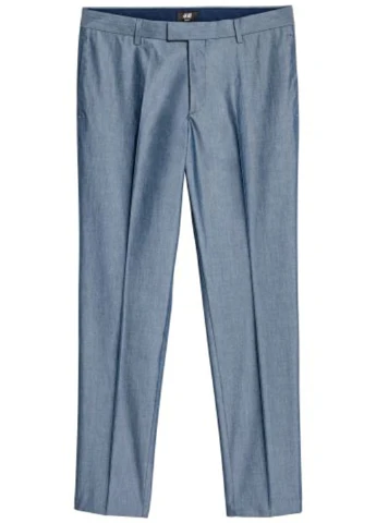 Синие классические демисезонные классические брюки H&M