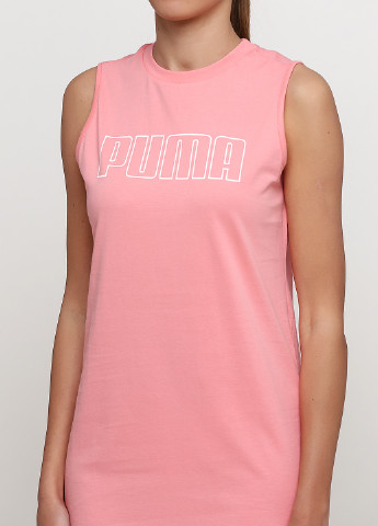 Коралловое спортивное платье платье-майка Puma с логотипом