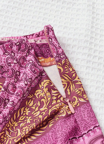 Разноцветная кэжуал цветочной расцветки юбка SHEIN а-силуэта (трапеция)