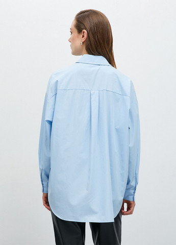 Голубой кэжуал рубашка однотонная KOTON