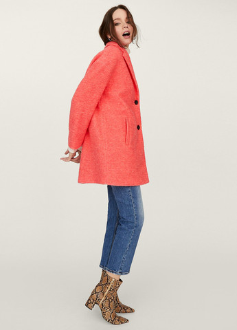 Рожеве демісезонне Пальто однобортне Stradivarius