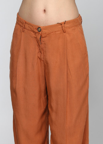 Оранжевые кэжуал демисезонные клеш брюки Rinascimento