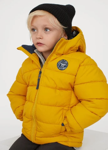 Жовта зимня куртка H&M