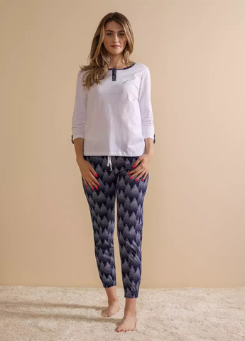 Комбинированная всесезон пижама (лонгслив, брюки) лонгслив + брюки BBL