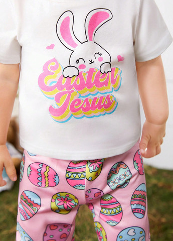 Комбинированный летний комплект (футболка, брюки) SHEIN