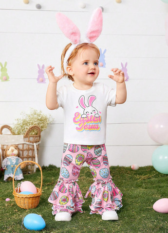 Комбинированный летний комплект (футболка, брюки) SHEIN