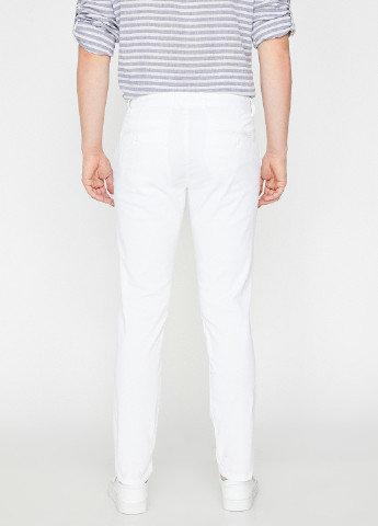 Белые кэжуал демисезонные зауженные брюки KOTON