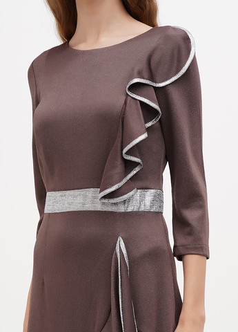 Оливкова (хакі) кежуал сукня Sassofono Club однотонна