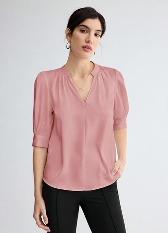 Пудровая блуза SHEIN