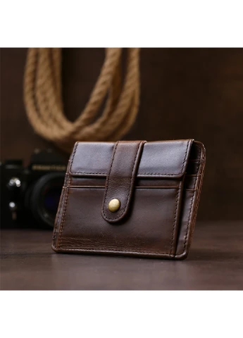 Кожаный кошелек мужской 12х8,5х1 см Vintage (255406088)