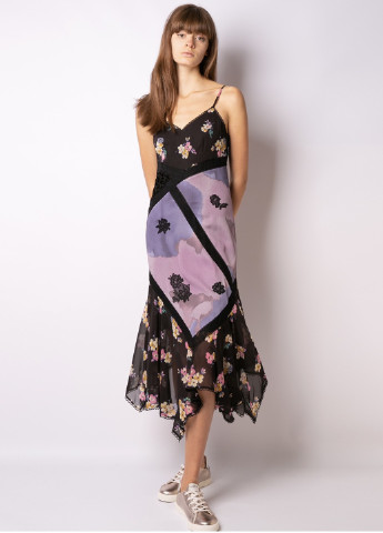 Женское летнее Платье с открытой спиной Coach с цветочным принтом