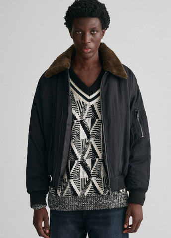 Черная зимняя куртка Gant