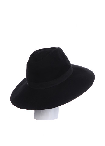 Шляпа H&M с опущенными полями однотонная чёрная кэжуал шерсть