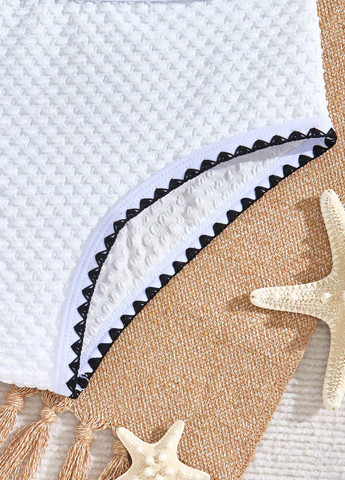 Білий демісезонний купальник суцільний SHEIN