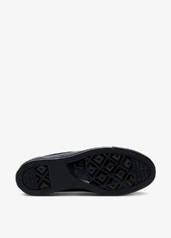 Черные кеды Converse ALL STAR OX BLACK MONO с логотипом