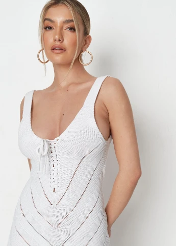 Белое кэжуал платье Missguided однотонное