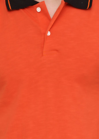 Оранжевая футболка-поло для мужчин Chiarotex однотонная