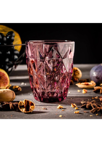 Склянка висока Смарагд 34215-11-1-pink 250 мл рожевий Olens (253618781)