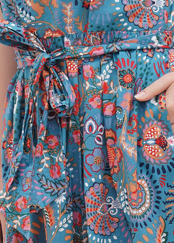 Сіро-синя кежуал сукня кльош Boden з квітковим принтом