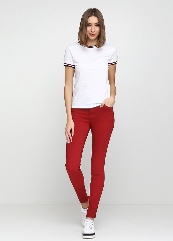 Красные демисезонные джинсы Ds Fashion
